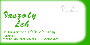 vaszoly leh business card